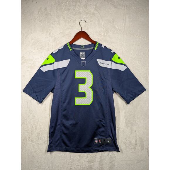 Nike On Field Russell Wilson Seattle Seahawks NFL Jersey Small *SHIELD MISSING - Picture 1 of 9